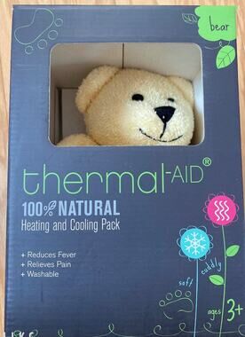 NEW Thermal-AID Bear 100% Natural Heating & Cooling Pack Microwave & Freezer